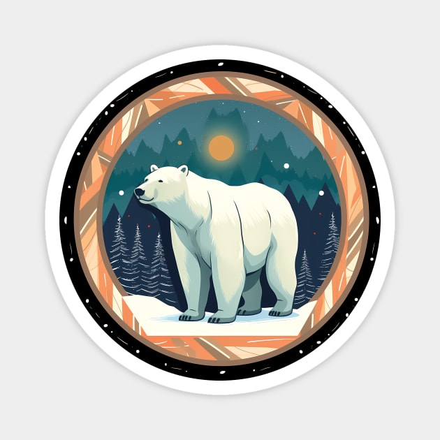 Polar Bear in Ornament, Love Bears Magnet by logiamerch